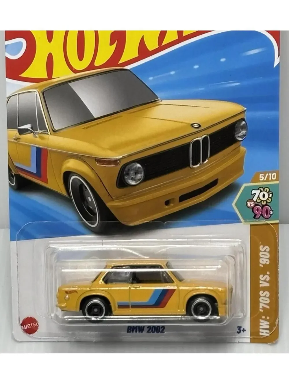 Hot Wheels BMW 2002 Yellow HW: ’70s vs. ’80s 5/10 #77/250, New